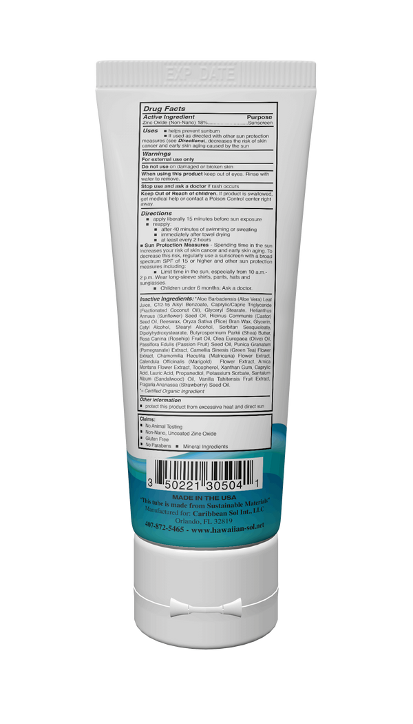 Hawaiian Sol Natural Sunscreen Kid Kare