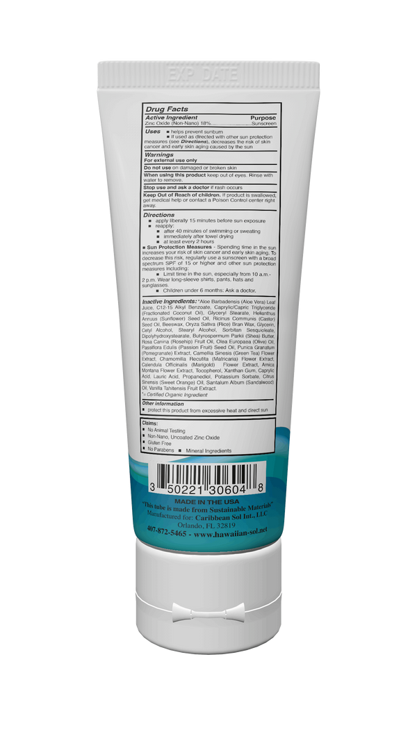 Hawaiian Sol Natural Sunscreen SPF 30